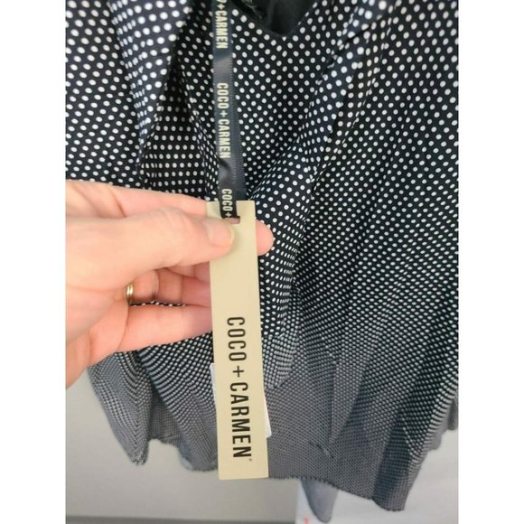 COCO + Carmen Black Tie Hi Low Tunic Size L/XL - Picture 6 of 6